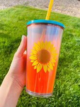 Load image into Gallery viewer, Starbucks Cup,Sunflower Tumbler, gift for her,Teacher Gift, Teacher cup, Coworker gift,Back to school
