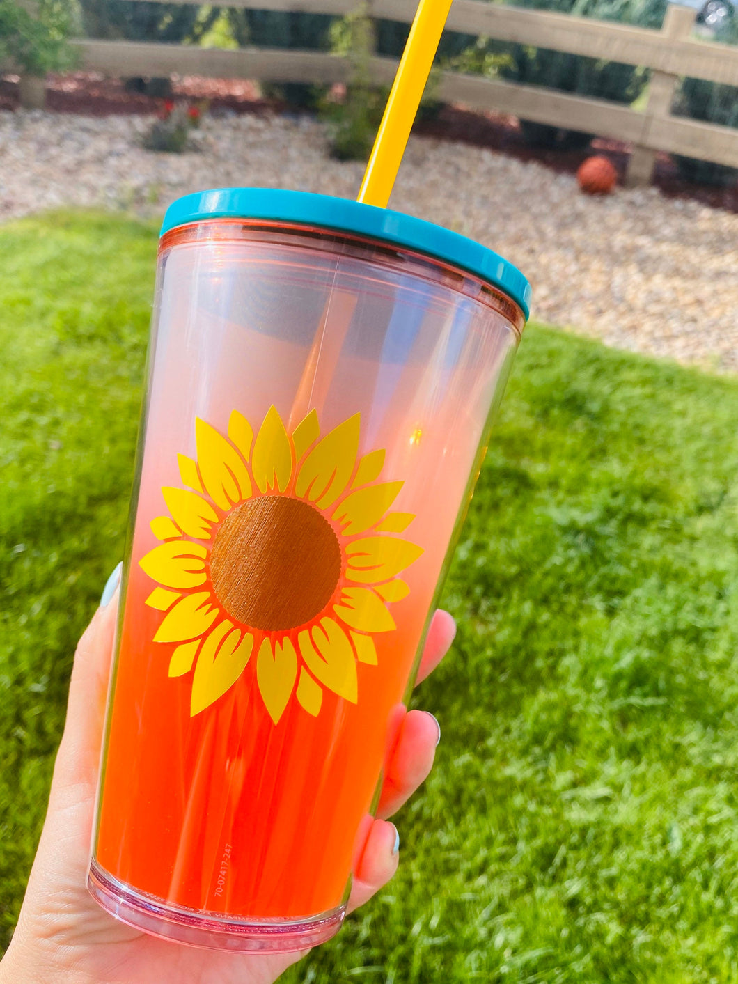 Starbucks Cup,Sunflower Tumbler, gift for her,Teacher Gift, Teacher cup, Coworker gift,Back to school