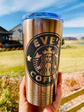 Load image into Gallery viewer, Rose Gold Hot Tumbler| Purple Hot Tumbler| Blue hot tumbler with Personalized Starbucks Logo|Double Wall Tumbler|Gifts for him/her
