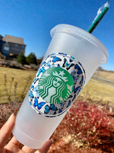 Load image into Gallery viewer, Blue Butterflies Personalized Starbucks Cup, Blue Butterfly, Starbucks tumbler, Mariposa, Starbucks Tumblers, Gifts for her, Gift ideas
