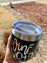 Load image into Gallery viewer, CUSTOM WINE TUMBLERS, Custom Zak Wine Tumblers, Personalized Wine Tumblers, Black Matte
