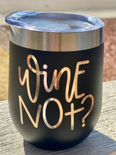 Load image into Gallery viewer, CUSTOM WINE TUMBLERS, Custom Zak Wine Tumblers, Personalized Wine Tumblers, Black Matte
