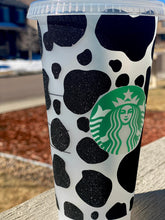 Load image into Gallery viewer, Cow Print Starbucks Cup | Cow Print Reusable Cup | Starbucks Cold Cup Cow Print | Cow Cup | Cow Spot Venti Cold Cup | Animal Print Tumbler
