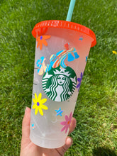 Load image into Gallery viewer, Hippie Starbucks Confetti Cup, Starbucks Color Changing Cup, Starbucks Tumbler, Starbucks Cup, Starbucks Summer 2021, Starbucks
