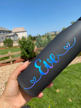 Load image into Gallery viewer, Personalized Water Bottle, Matte water bottle with Silicon handle, 20 oz water bottle, Personalized bottles, Back to school water bottle
