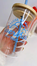 Load image into Gallery viewer, 20oz  Tall Tumbler Glass|Excuse me while I overthink this| Gifts
