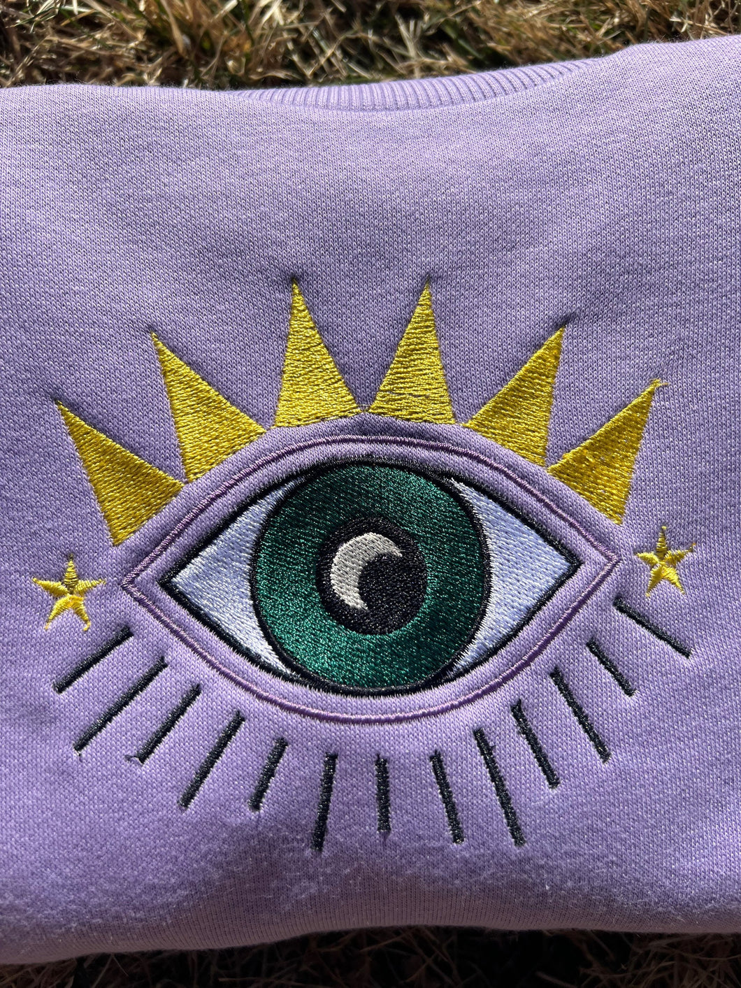 Evil eye embroidery sweatshirt