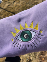 Load image into Gallery viewer, Evil eye embroidery sweatshirt
