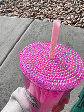 Load image into Gallery viewer, Pink Rhinestone Tumbler
