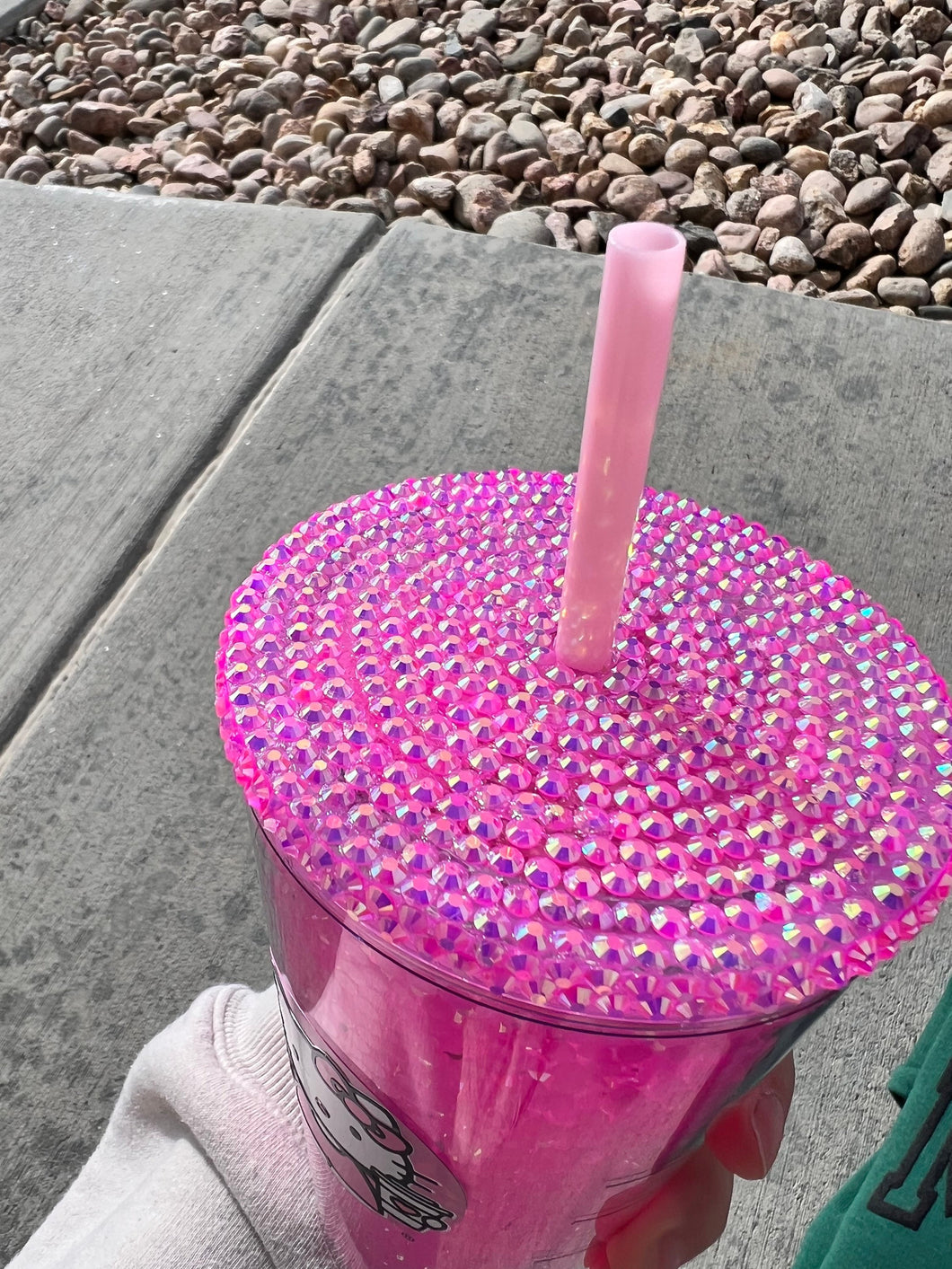 Pink Rhinestone Tumbler