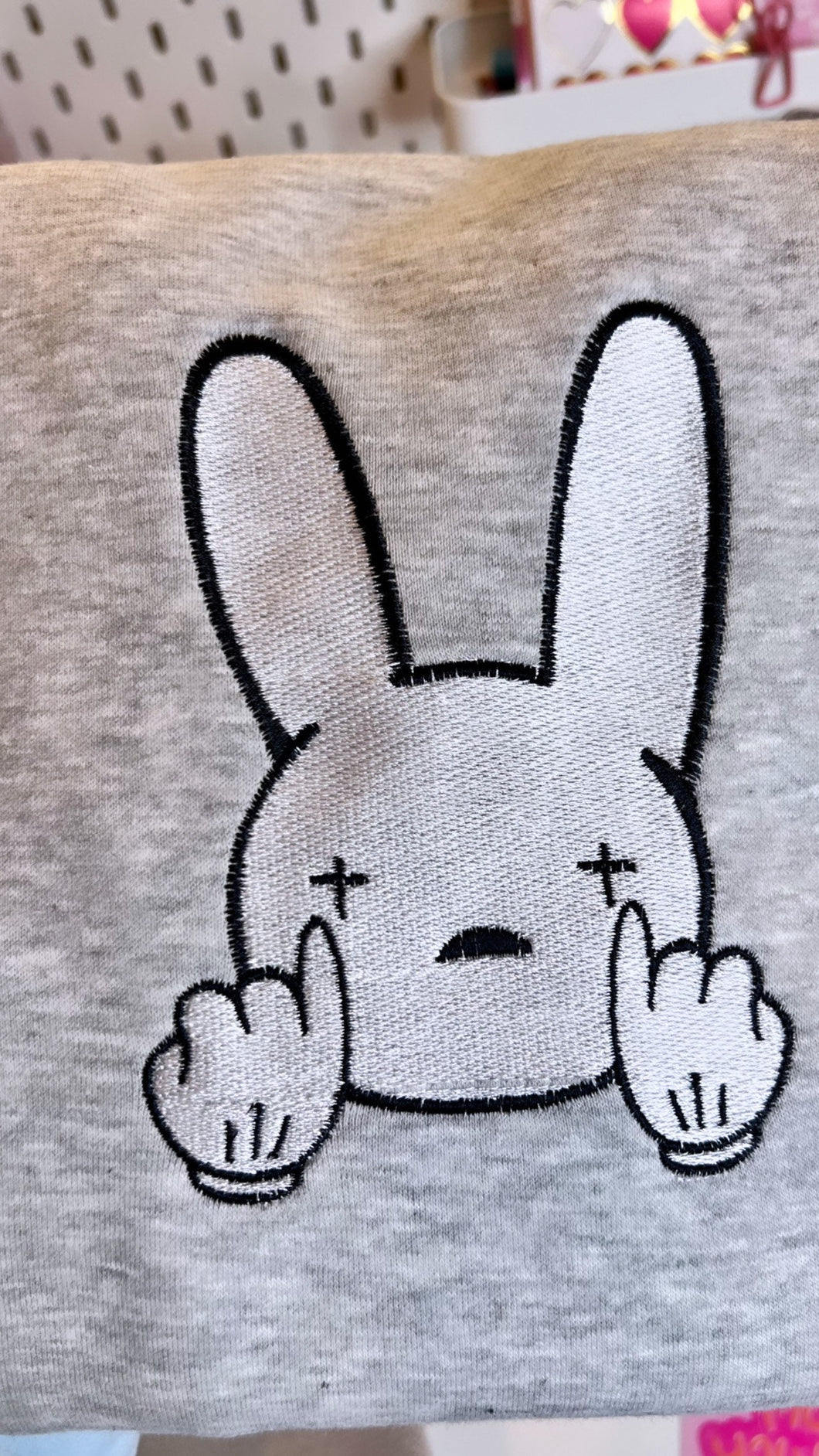 Bad Bunny Embroidered Sweatshirt | Bad Bunny Embroidered Sweatshirts