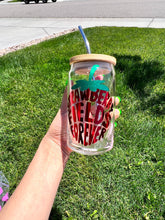 Load image into Gallery viewer, Strawberry Fields Forever Beer Can Glass- Soda Can Glass, Housewarming Gift,Iced Coffee Cup, Mug, Glass Cup
