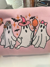 Load image into Gallery viewer, Cute Ghost embroidered sweatshirts| Cute Halloween sweatshirts
