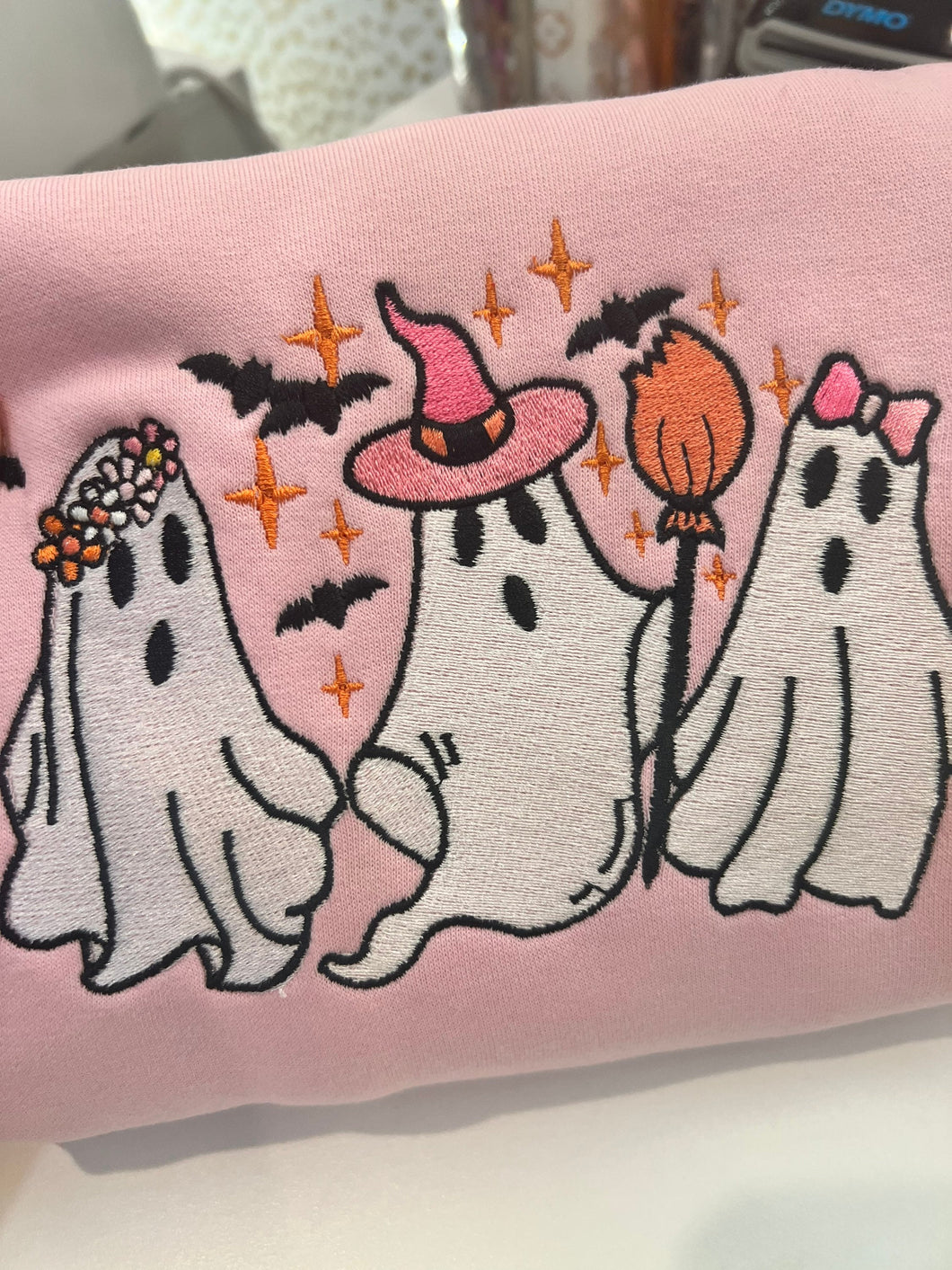 Cute Ghost embroidered sweatshirts| Cute Halloween sweatshirts