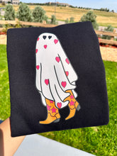 Load image into Gallery viewer, Cute cowgirl ghost sweatshirts
