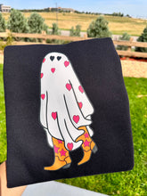 Load image into Gallery viewer, Cute cowgirl ghost sweatshirts
