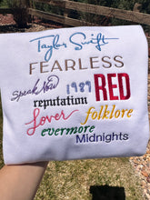 Load image into Gallery viewer, Taylor Swift Albums Sweatshirts
