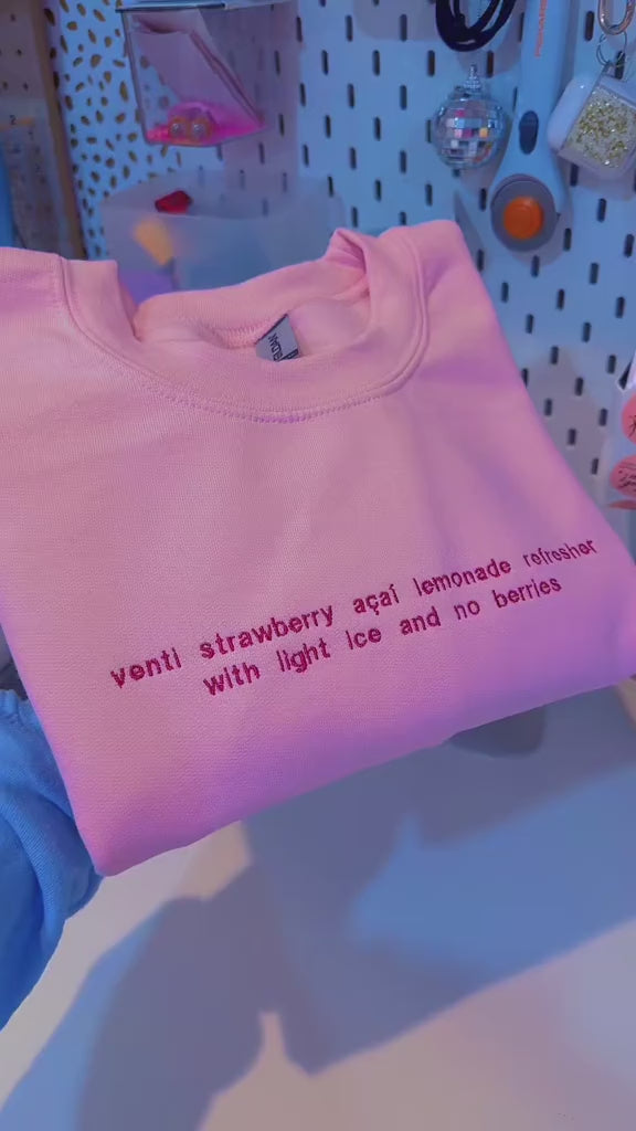 Strawberry açaí lemonade sweatshirt