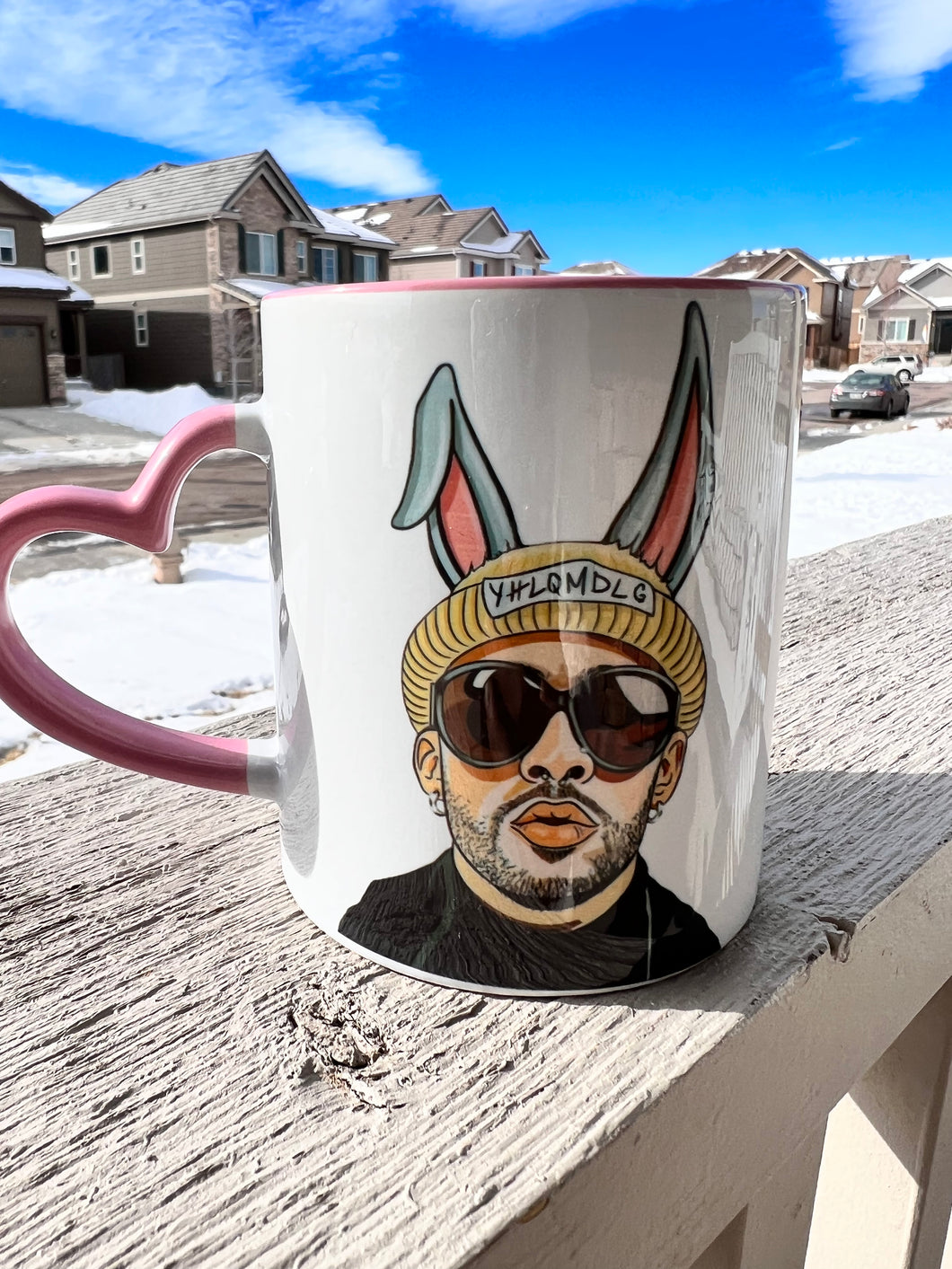 Bad bunny heart mug