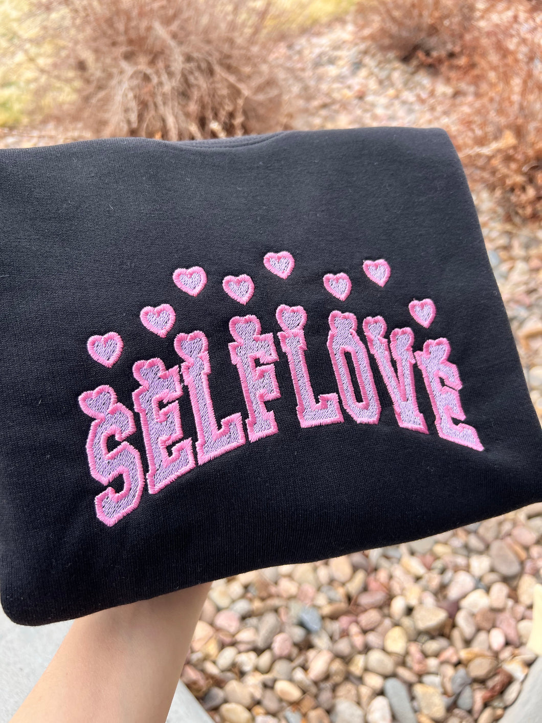 Selflove Embroidered Sweatshirts, Gifts for her