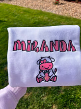 Load image into Gallery viewer, Personalized Sweatshirts with name and cow
