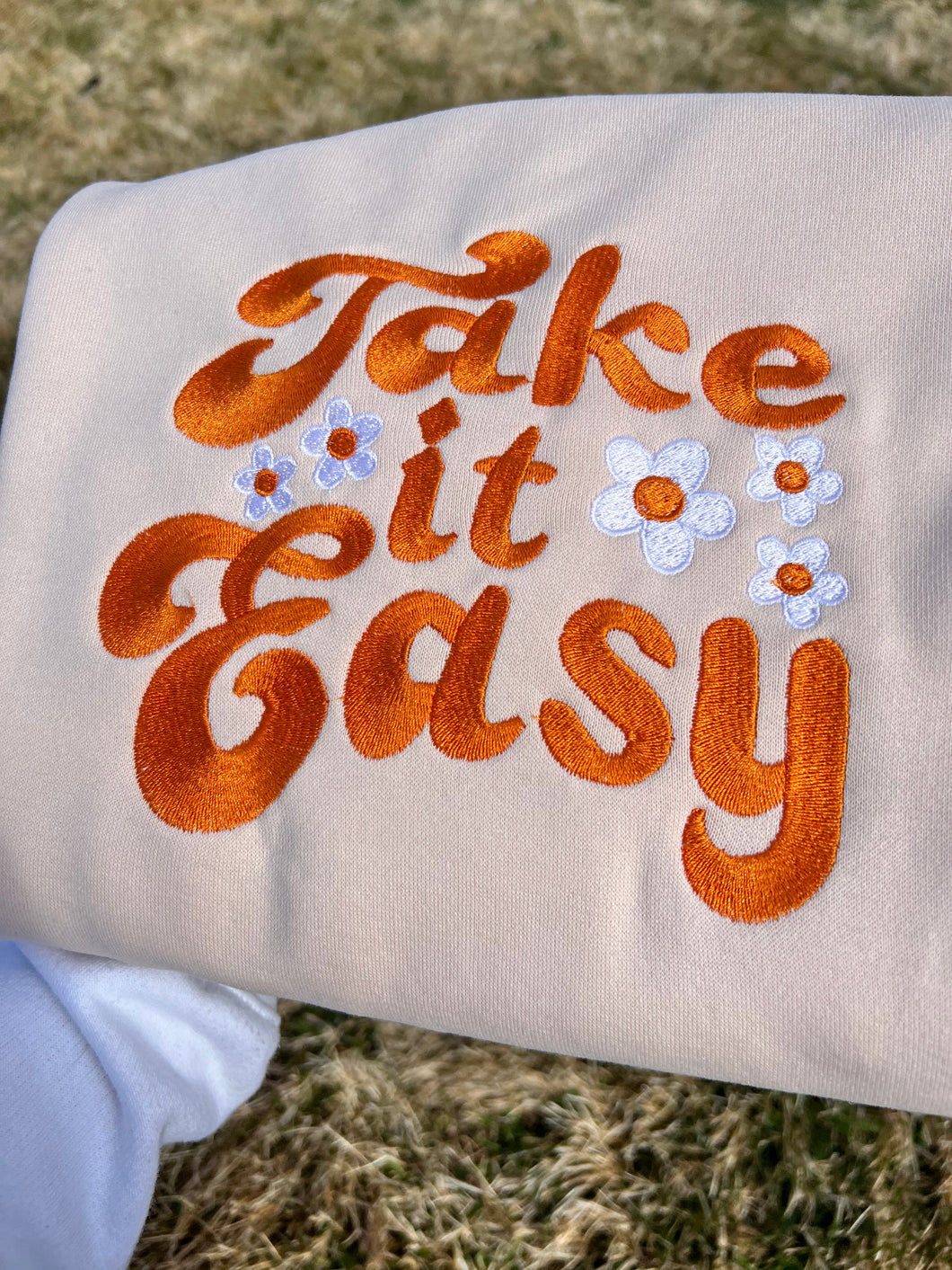 Take it Easy Embroidered Sweatshirt