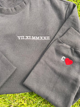 Load image into Gallery viewer, Roman numerals couple Sweatshirts, Gifts for her
