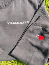 Load image into Gallery viewer, Roman numerals couple Sweatshirts, Gifts for her
