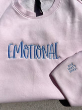 Load image into Gallery viewer, Emotional embroidered sweatshirt | Affirmations on sleeve and that’s okay | Mental Health sweatshirt |
