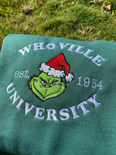 Load image into Gallery viewer, Whoville University Embroidered Sweatshirts, Gifts for her
