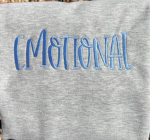 Load image into Gallery viewer, Emotional embroidered sweatshirt | Affirmations on sleeve and that’s okay | Mental Health sweatshirt |
