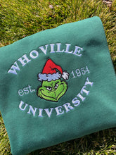 Load image into Gallery viewer, Whoville University Embroidered Sweatshirts, Gifts for her
