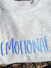 Load image into Gallery viewer, Emotional embroidered sweatshirt | Affirmations on sleeve and that’s okay | Mental Health sweatshirt |
