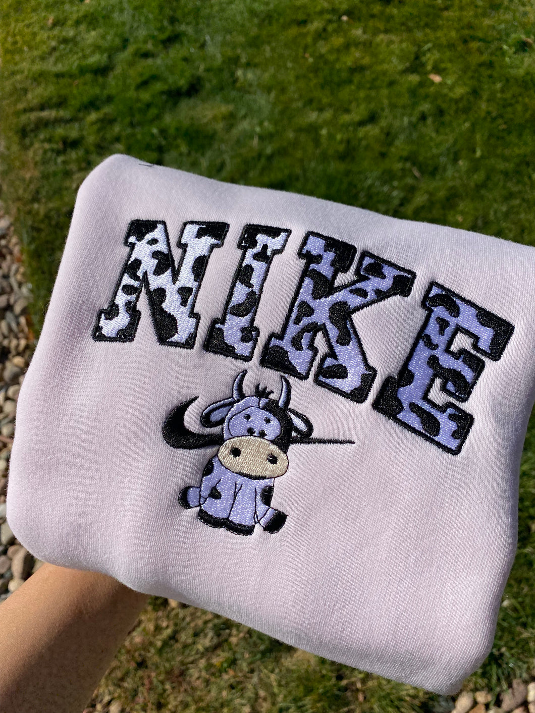 Cow Embroidered Sweatshirts, Gifts for her