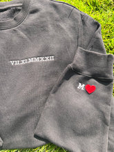 Load image into Gallery viewer, Roman numerals couple Sweatshirts, Gifts for her
