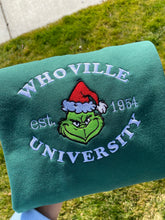 Load image into Gallery viewer, Whoville University Embroidered Sweatshirts, Gifts for her
